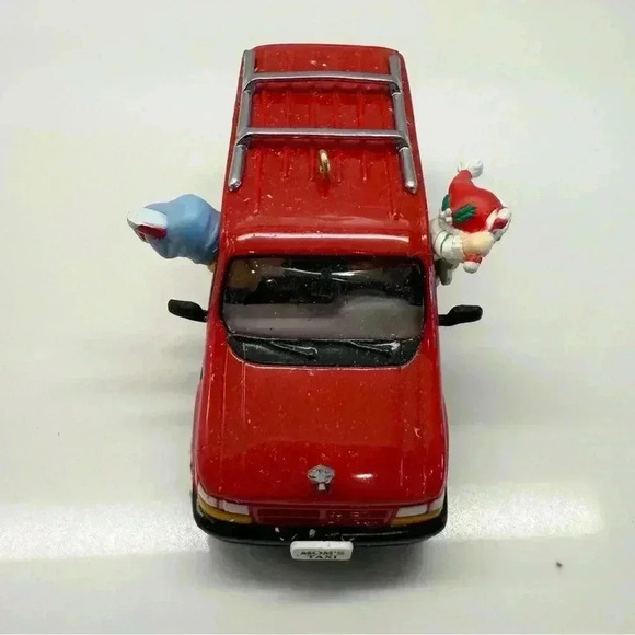 VINTAGE!! Enesco "Mom's Taxi" Christmas Ornament Red Car 1990 Holiday Decor - Picture 9 of 10